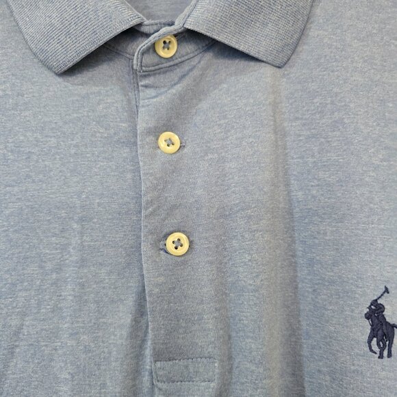 Polo Ralph Lauren Men's Performance Short Sleeve 3-Button Polo Shirt Blue Sz XL - Picture 3 of 5